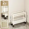 Estantería de Almacenamiento Gruesa de Múltiples Niveles de Pie, Estantería de Almacenamiento Móvil para Dormitorio, Cocina, Habitación, Salón de Belleza, Estantería de Almacenamiento para Espacios Estrechos de Refrigerador