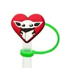 Ventas Directas de Fábrica Serie Yoda Tapas de Paja Reutilizables Goma Suave DIY Tapa Antipolvo para Bebidas Accesorios de Cubierta para Popotes