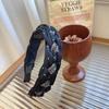 Diadema alta con calavera para mujer, diadema para prensar el cabello, banda para el cabello versátil de alta calidad, tocado retro de horquilla para lavado de cara de ala ancha