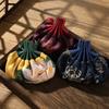 Bolsa de seda con cordón para bordar joyas, bolsita, monedero, amuleto, moneda, bolsa de la fortuna, pequeña bolsa de tela