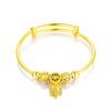 Pulsera de San Valentín de Tiktok chapada en oro para mujer Sansheng III arena joven oro atrapasueños pulsera regalo de celebridad de internet para novias
