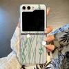 Adecuado para Samsung Zflip 20% de descuento Funda para Teléfono Plegable con Diseño de Flores Zflip6 Cubierta Completa de PC Transparente con Flores Zflip7 Funda Dura