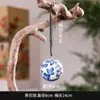 Pingente de Bola Azul e Branco 6cm Jarro Pequeno de Cerâmica General Decoração de Árvore de Natal Pingente Decorativo de Cerâmica Vaso Pequenos Objetos