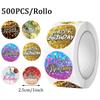 500 pegatinas/rollo Pegatina de rollo de Año Nuevo impresión a color transfronteriza fiesta regalo pegatina de sellado pegatina de decoración de regalo etiqueta adhesiva