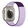 Adequado para pulseiras de Apple Watch: Apple Watch 1-12/Ultra 1-3/SE 3, apresentando um laço de três contas e pulseira magnética de silicone