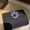 Aretes de Flor de Cristal Azul con Aguja de Plata y Circonia en Forma de Gota de Agua Estilo Princesa de Lujo Accesorios para Pendientes de Lujo Ligero de Alta Gama para Mujeres