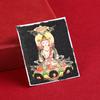 Pintura Thangka de Ouro Pintada à Mão com Areia Grossa Personalizada do Buda Natal, o Deus da Riqueza, Zakiram, Vida Passada e Presente, Núcleo da Pintura Thangka