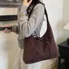 Bolsa de axila fosca de grande capacidade para mulheres, nova bolsa de ombro retrô da moda 2026, bolsa tote Maillard para o dia a dia
