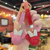 Llavero de Muñeco de Cabeza de Mickey con Pedrería Creativa de Gama Alta, Cadena de Garra Brillante Linda, Accesorio para Bolso de Mujer con un Toque de Sofisticación