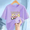 2241 # Camisetas de Verano de Manga Corta para Niños Algodón Puro Niños y Niñas Ropa de Verano Tallas Mediana y Grande Ropa para Niños Tops de Verano Finos