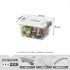 Caja de Almacenamiento con Tapa, Gran Capacidad, Caja de Almacenamiento Transparente Portátil para Juguetes, Caja de Almacenamiento para Ropa del Hogar, Caja de Almacenamiento para Libros