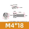 Aço inoxidável 304 DIN912 Cabeça de copo arruela de mola hexagonal parafuso de máquina de combinação dupla cabeça cilíndrica recartilhada M3M8