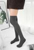 Medias de Nuevo Estilo para Niños Dibujo Color Sólido Calcetines por Encima de la Rodilla Japoneses de Primavera y Otoño Medias Trendy Estudiantes Calcetines Altos hasta la Rodilla de Algodón