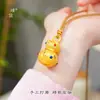 Loja de Ouro Puzuo Mesmo Estilo Ouro Areia Acessórios DIY Filigrana Pedra Preciosa Colorida Cobra Cabacinha Pingente Colar Nova Corrente para Suéter Chinês