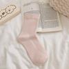 Meias da Série Rosa para Mulheres, Algodão Puro, Estilo Fino de Verão, Cor Creme, Meias de Algodão Tubo Médio Estilo JK Japonês, Meias para Gestantes, Meias Masculinas, Indústria de Meias Zhuji