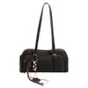 Bolsa de Mão de Boliche Nova Retro Outono 2026 Bolsa de Ombro Grande Capacidade Feminina Tendência Nicho Versátil Bolsa de Axila