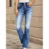 Jeans Europeos y Americanos de Mujer 2026 Corte Delgado Favorecedores para el Trabajo Estilizados Bordados Pantalones Largos de Campana