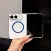 Adecuado para Funda de Teléfono Móvil Iphone18Duo, Funda Magnética Plegable de Alta Transparencia para Apple 18D, Anticaídas, Funda Protectora Transparente Integral