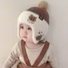 Chapéu Infantil de Inverno com Proteção para Orelhas Gorro de Tricô Aconchegante e Quente Proteção contra Frio à Prova de Vento para Meninos e Meninas Chapéu de Proteção para Orelhas de Bebê Chapéu Casual Pulôver
