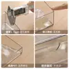 Gabinete con Espejo Caja de Almacenamiento Tocador de Baño Montaje en Pared sin Taladro Estante con Boca Inclinada Caja Organizadora de Cosméticos