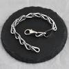 Ciervo Dorado Rey Plata S925 Artesanía Vintage Broche de Langosta Cadena Semilla de Melón Venta al por Mayor Joyería de Plata para Hombres y Mujeres Diseño Simple Pulsera