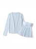 Verano 2025 Nuevo Estilo Suave Top Tubo Plisado Cárdigan Chaqueta de Manga Larga Traje Casual de Dos Piezas para Mujer
