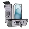 Adecuado para la Funda de Teléfono con Anillo Oso de Batalla Aérea para el Nuevo Iphone17Air y la Funda de Teléfono con Ventana Deslizante Magnética para el Apple 17Pro