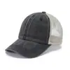 Gorra de béisbol transpirable de color lavado a juego de malla para hombre 2025 estilo coreano primavera y verano gorra versátil sombrero de sol para mujer