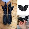 Cordón de Ala de Murciélago Bordado de Moda Colgante de Hebilla de Zapato Flor de Zapato Accesorios DIY Decoración de Halloween Vampiro