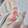 Anillo Orbita Venus Rosa para Mujer Diseño de Nicho Joyería de Alta Gama Lujo Ligero Moderno Exquisito Anillo Plano Ajustable