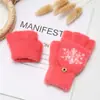 Guantes de punto de lana imitación visón para otoño e invierno, de medio dedo, con tapa táctil, para montar al aire libre, guantes cálidos de felpa, venta al por mayor