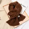 Bufanda de punto trenzado gruesa y suave estilo japonés, linda, para mujer, otoño e invierno, cálida, versátil, para estudiantes, parejas, bufanda de lana