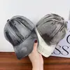 Gorra de Béisbol Lavada de Mezclilla Lisa Tie-Dye Vintage Desgastada Unisex Estilo Coreano Versátil de Moda Gorra para el Sol