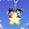 Llavero colgante acrílico divertido y lindo decoración estrella pequeño regalo para parejas y amigos