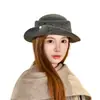 Chapéu elegante de feltro de lã estilo Hepburn francês, chapéu de pescador retrô feminino outono/inverno, chapéu de aba quente para atividades ao ar livre