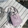 Bolso Cruzado de Color Bloqueado con Textura de Niebla Suave para Exteriores Estilo Montaña, Bolso Cruzado Pequeño con Cordón para Parejas, Bolso para Teléfono para Senderismo y Camping