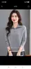 Suéter de punto con cuello polo de media altura y solapa con cremallera para otoño e invierno para mujer, top base a la moda y con estilo