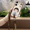 Adecuado para Funda de Teléfono Móvil Oppo Refrigeración Colgante del Cuello Nuevo Bolso de Hombro Pareja Creativa Versión Q A Prueba de Polvo Correa de Cuello Tendencia Diagonal