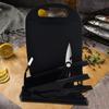 Juego de Cuchillos Domésticos Cuchillo de Cocina Rebanador de Melón Tijeras Tabla de Cortar Suplemento Alimenticio Cuchillo para Fruta con Juego de Asiento de Almacenamiento