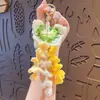 Nuevo llavero colgante de mariposa de ganchillo creativo para bolsos de amigos y llaveros de coche, regalo al por mayor