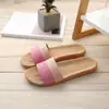 Zapatos Adhesivos Antideslizantes de Tira Ancha Postparto, Pantuflas Suaves Ligeras Transpirables para el Hogar con Suela Suave, Pantuflas de Lino para Pareja de Todas las Estaciones para Hombres y Mujeres