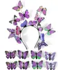 Diadema de mariposa de simulación transfronteriza actuación pasarela escenario tocado exagerado niños diadema de hada Mori fiesta Guirnalda