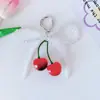 Chaveiro de Cereja Pérola Laço Novo Exclusivo Temperamento Doce Frio Alto Valor Pingente de Bolsa de Cereja