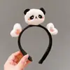 Acessório de Cabeça de Panda Vermelho Fofo Desenho Animado Pelúcia Faixa de Cabeça de Panda Orelhas Faixa de Cabeça Zoológico Presilha de Cabelo Crianças Adultos Acessórios de Cabelo
