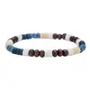 Moda Europea y Americana Nueva Personalidad Cuentas de Madera de Cáscara de Coco Pulsera con Cuentas de Concha Triturada Hip-Hop Moderno para Hombre Pulsera de Nicho Transfronteriza para Hombre