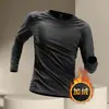 Camiseta térmica de manga larga para hombre, secado rápido, ajuste ceñido, para deportes, running, fitness, ropa interior, traje de entrenamiento, otoño e invierno, cálido, escalada