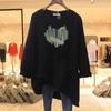 Ropa de maternidad, primavera y otoño, camiseta de manga larga para mujer, suéter holgado de algodón puro que cubre los glúteos, camisa interior de longitud media