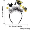 Diadema Ceremonia de Graduación Fiesta Decoración Recuerdo Fotográfico Accesorio para el Cabello Borla Letra Tridimensional Diadema Temporada de Graduación