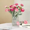 Flores Artificiales, Loto con Rocío, Arreglos Florales Artificiales, Ramos, Decoraciones de Mesa para Sala de Estar, Arreglos Florales, Peonías