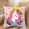 Almofadas Personalizadas com Fotos, Capas de Almofada com Estampa de Unicórnio Arco-Íris de Desenho Animado, Almofadas Infantis, Almofadas e Almofadas para Sofá, Personalizadas